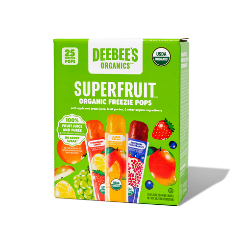 DeeBees Organics Classic SuperFruit Freezie Pops box