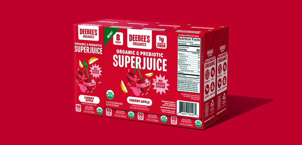 Cherry Apple SuperJuice Boxes – DeeBee's Organics